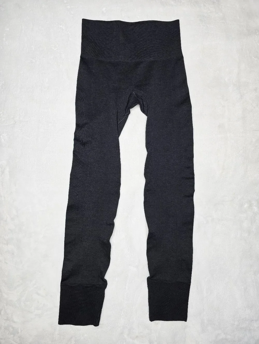 Lululemon Ribbed Seamless Leggings High Rise Black Approx Size 4 No Tag